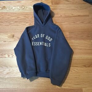 Fear of God Essentials Dark Blue Hoodie